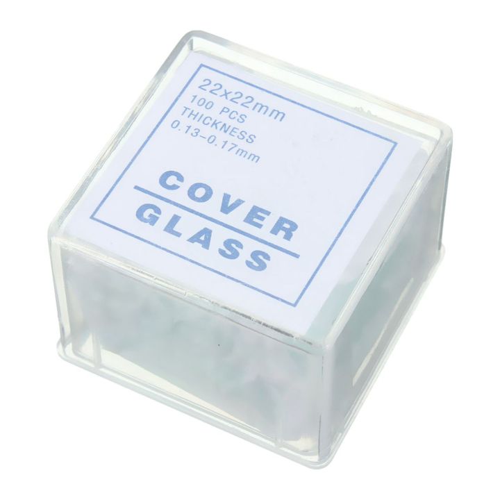 100pcs Transparent Slides Coverslips 22x22mm For Microscope
