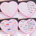 1Set Cute Exquisite Multicolor Cartoon Hypoallergenic Plastic Stud Earrings Set SEVICH. 