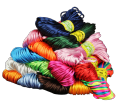 Satin Nylon Cord Rope - Braided Cord Macrame Beading Rattail Wire Cord. 