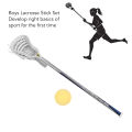 Boys Lacrosse Stick Set 30in Boys Lacrosse Stick Set Strong Bright Improve Fine Motor Skills with Ball for Outdoor Team Sports for Player. 
