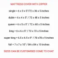 Mattress Cover in all sizes with Customize sizes available. 