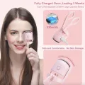 Heated Eyelashes Curler USB Rechargeable Electric Eyelash Curlers with 2 Level Temp,Quick Heating & Long-Lasting Curling Effect. 