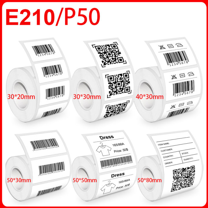 E210%20Transparent%20Label%20Sticker%20Self-Adhesive%20White%20Label%20Paper%20Tape%20For%20E210%20Thermal%20Label%20Printer%20P50%20Phomemo%20M110%20Label%20Maker%20-%20Image%202