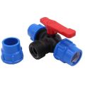 T-type 20/25/32/40/50mm PE Pipe Faucet Diverter Plastic Irrigation 3-Way Ball Valve Pipe Fast Joint Easy To Install Water Pipe Fittings Lawn. 
