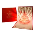 Birthday Surprise Musical and Light Musical Birthday Greeting Cards Led Creative Birthday Cake Postcards Hollow Paper Carving with Envelope Luxurious Foil Stamping Cards Birthday Gift. 