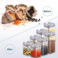 Airtight Food Storage Container Set 5-Piece Set Durable Seal Pot Cereal Storage Containers Kitchen Cabinet Organization. 