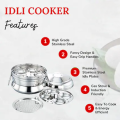 Lotus Stainless Steel Silver Idli Maker/Pot/Satti  (9 IDLY, 2 plates). 