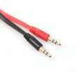 3.5mm Jack Headphone Mic Audio Y Splitter Cable 1 Male to 2 Female with Separate Headset/Microphone Adapter. 