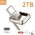 XIAOMI 2TB Metal U Disk 2 IN 1 1TB Flash Drive High-Speed USB 3.1 512gb Pen Drives Memory Stick Type C Adapter ps4 console kb8p. 