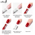 Monja 15Ml Nail Art Uv Gel Base Varnish Top Coat Led Lamp Light Cure Drying Soak Off Reinforce Salon Home Diy Manicure Design Tools Devices White Bottle. 