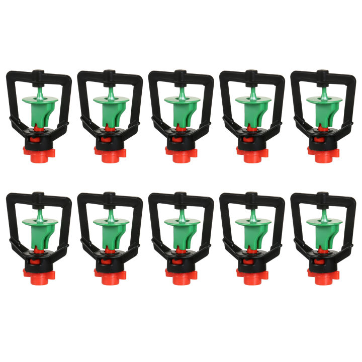 KOGEEK 10pcs Hanged Spinner Rotating Damping Sprinkler Heads Water Sprinklers 360 Degree Rotating Micro Sprinkler Hanging Drip Irrigation Nozzle for Lawns and Gardens