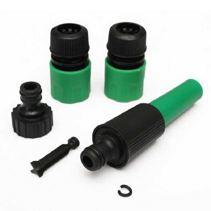 4pc Garden Water Hose Pipe Tap Nozzle Connector Adapter Fitting Compatible Hozelock