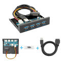 【The Timber Loft】PCI-E to 4 Ports USB 3.0 PC Front Panel USB Expansion Card PCIE USB Adapter 3.5" USB3.0 Front Panel Bracket PCI Express Durable. 