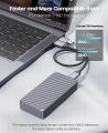 ORICO 40Gbps M.2 NVMe SSD Enclosure USB4 PCIe3.0x4 USB C Aluminum External Adapter Compatible with Thunderbolt 3 4 Tool Free. 