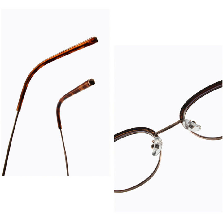 FNCXGE%20Women%20Korean%20Style%20Anti%20Blue%20Light%20Myopia%20Glasses%200~-600%20Unisex%20Retro%20Half-Frame%20Replaceable%20Lens%20Men%20Fashion%20Anti%20Radiation%20Shortsighted%20Eyeglasses%20-%20Image%206