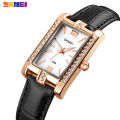 SKMEI Luxury Ladies Watch Women's Rhinestone Clock Woman Fashion Rectangular 2021 Modern Wristwatches montre femme 1690. 