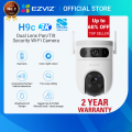 Ezviz H9C 5MP+5MP Dual Lens 3K Wireless CCTV Wi-Fi IP Camera Outdoor Pan/Tilt Security Camera | AI-Powered Human / Vehicle Shape Detection | Color Night Vision | Weatherproof Design | Two-Way Talk | Up to 512GB Storage. 