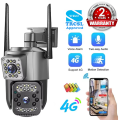High-Resolution 4G PTZ Outdoor Security 2Mp Camera with Dual Night Vision Lens, Pan/Tilt, and Two-Way Audio (code:1026). 