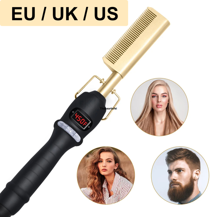 Comb curly hair, heat power, curly straight hair, dry and wet copper ...
