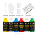 H&B 6 Colors Fabric Paint Set Kit 60ml Each Bottle Textile Paint for Canvas Ceramic Art & DIY Projects Graffiti Liquid Fluid Painting Home Decoration. 