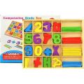 Wooden Computation Study Box for Basic Math Calculations for Children. 