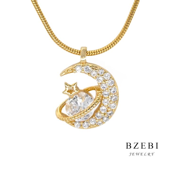 ShopSphere%20BZEBI%2018K%20Gold%20Hitagi%20Moon%20Pendant%20Necklace%20For%20Women%20Fashion%20Accessories%20Jewelry%20229N%20-%20Image%204