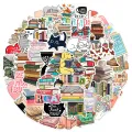 20/40pcs Book Stickers Aesthetic Vintage Reading Books Stickers for Laptop Scrapbook Journal Kids Girls Boys Stickers. 