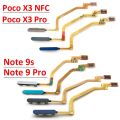 Original Fingerprint For Xiaomi Redmi Note 9 10 Pro 9s Poco X3 Pro M3 Home Button Fingerprint Menu Return Key Sensor Flex Cable. 