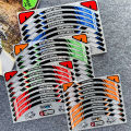【Miga Plaza】8PCS/16PCS 12" 13" 14" Motorcycle Wheel Tire Stickers Reflective Rim Stripe Decasl Motorbike Racing Hub Tape Universal For Honda Yamha Kawasaki KTM. 