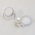 MIYOCAR silver Initial letter R elegant bling pacifier and pacifier clip BPA free bling ideal gift SGS pass LR-1. 