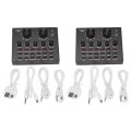 2X V8 Sound Card Audio Set Interface External USB Live Microphone Sound Card Bluetooth Function for Singing Recording. 