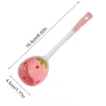 1Pc Cute Strawberry Ceramic Soup Spoon Ice Cream Hand Painted Coffee Dessert Long Handle Spoon Kitchen Tableware Accessories FUHENG. 