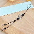 New Chinese Style Ink Calligraphy Butterfly Fan Pendants Mobile Phone Chain Anti Lost Lanyard Vintage Keychain Bag Pendant Gifts GENGLI. 