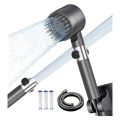 Ion Drops High Pressure Shower Head Filtered Showerhead with 60 Inch Hose Showerhead with Handheld for Hard Water,. 