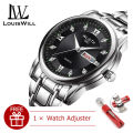 LouisWill Men Fashion Watches Quartz Watches Casual 30M Waterproof Watches Calendar Luminous Pointer Wrist Watches. 