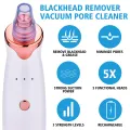 Weja Facial Cleaning 5 Tips Blackhead Remover Electric Vacuum Suction Blackhead Acne Extractor Pores Deeply Cleaning Tool Multifunctional Skin Care Beauty Device MR278W-B. 