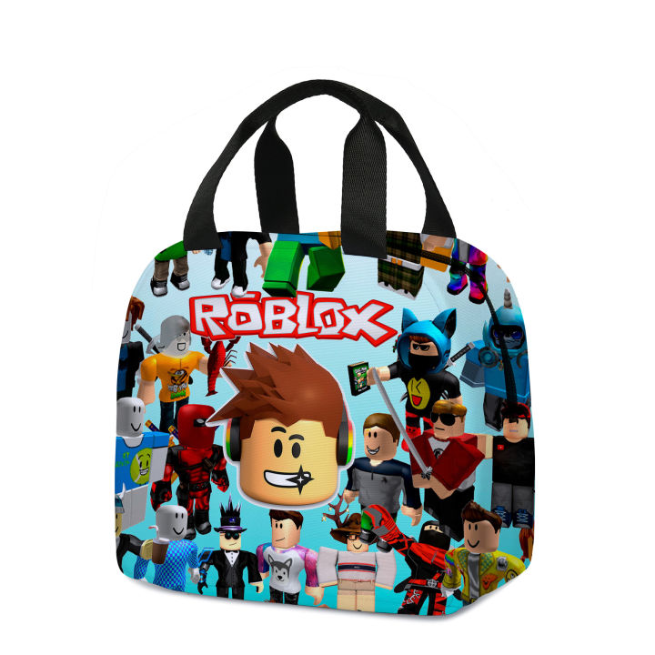 Children's Roblox Roblox Lunch Bag Primary School Students Lunch Box Bag Diy Ice Bag Pencil case Birthday Gift for Girls Kids
