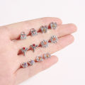 18 Pairs Random Mix Styles and Colors Fashion Glue Needle Earrings Set Flower Fruit Stud Earrings. 