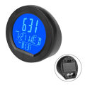 【New release】Solar Car Clock Outside Thermometer Driving Time Reminder Automatic Switch High Precision Clocks Car Electronic. 