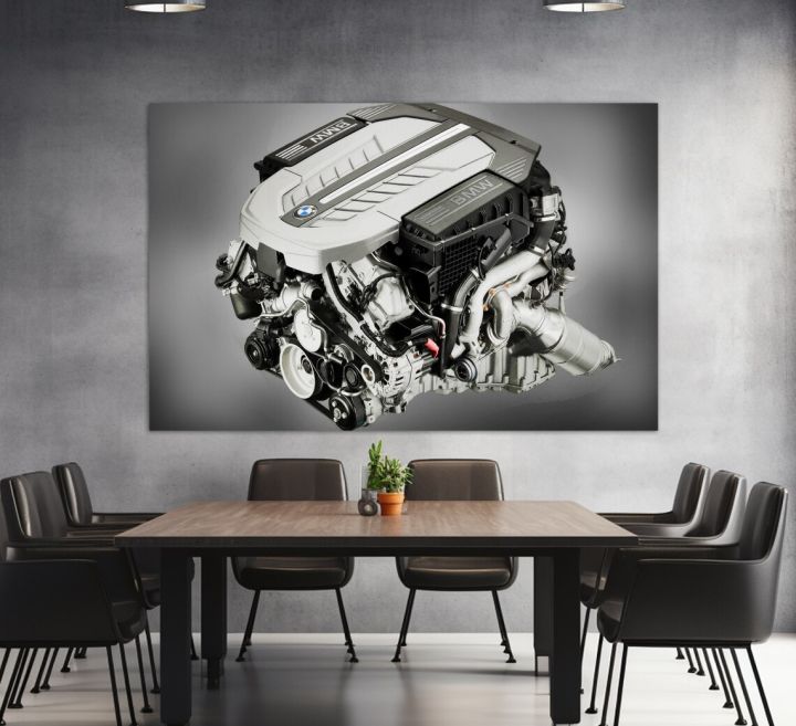 BMW Engine Painting Unframed Canvas Print Only Ready to Frame Wall ...