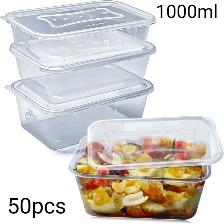5/10/15/25/50pcs%201000ml%20Transparent%20Food-grade%20Rectangular%20Plastic%20Lunch%20Box%20And%20Fresh-keeping%20Container%20With%20Lid%20For%20Kitchen%20Foods%20Vegetable%20Fruits%20&%20Salads%20Etc...%20-%20Image%209