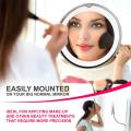 10X Magnifying Wall Mounted LED Makeup Mirror Adjustable Gooseneck Suction Cup The Bathroom Vanity Mirror. 