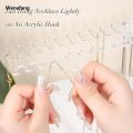Wenefang Sales promotion Hanging Hooks Jewelry Holder Lightweight Acrylic Necklace Organizer Anti-Slip Base Transparent Jewelry Stand for Jewelry. 