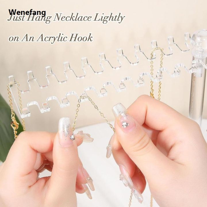 Wenefang%20Sales%20promotion%20Hanging%20Hooks%20Jewelry%20Holder%20Lightweight%20Acrylic%20Necklace%20Organizer%20Anti-Slip%20Base%20Transparent%20Jewelry%20Stand%20for%20Jewelry%20-%20Image%206