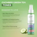 Lass Natural Cucumber Green TeaToner 100ml, Hydrating Pore Purifying | Moisturising Revitalising Facial Spray Toner | Acne Prone and oily skin with Natural extract |No Alcohol, Parabens & Sulphates, No Animal Testing(FROM INDIA)JEZ. 