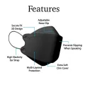 KF94 - Face Protective Mask for Adult - Black. 