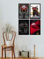 A4 Sized Poster Ducati Motorcycles Wall Posters Racing Bikes PVC Framed Wall Decors. 