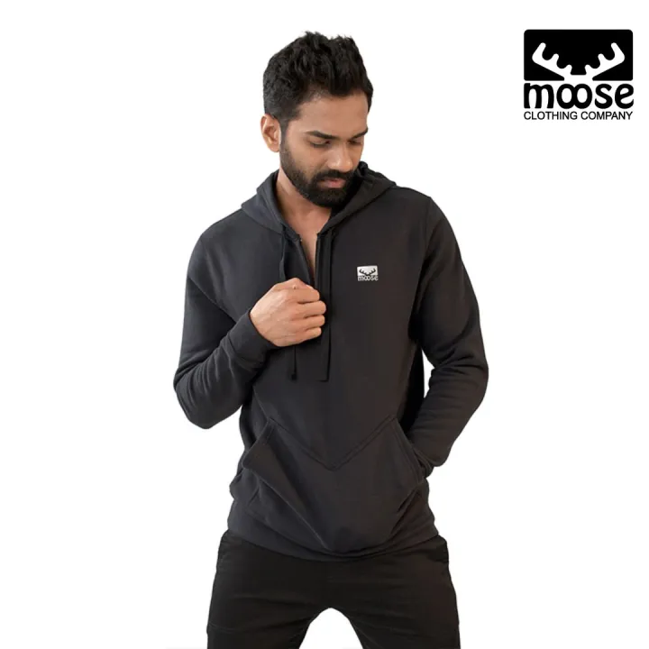 Moose Men’s Hoodie - Black 1