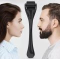 Face Derma roller Skin Derma Roller 0.5mm For Face Acne Scars, Skin Ageing & Hair Regrowth, Titanium Micro Needles Beard Growth & Hair Regrowth Microneedling Kit for Anti Hair Loss Treatment Thinning Hair, Skin Rejuvenation,Black. 