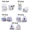Universal US/UK/AU/itlay EU Plug Adapter USA To Euro Europe AC Power Wall Charger Adapter Converter Travel 2 Round Pin Socket.
